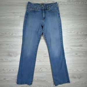 Miraclebody Women's Jeans Straight Leg Blue Size 12 Stretch Denim Made in USA